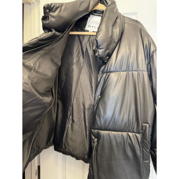 NVLT Faux Leather Coat Black Size XL - Picture 4 of 6